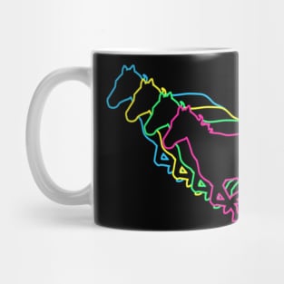 Horse 80s Neon Mug